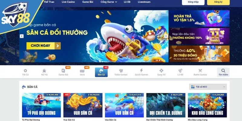 Sơ lược về bắn cá đổi thưởng Sky88